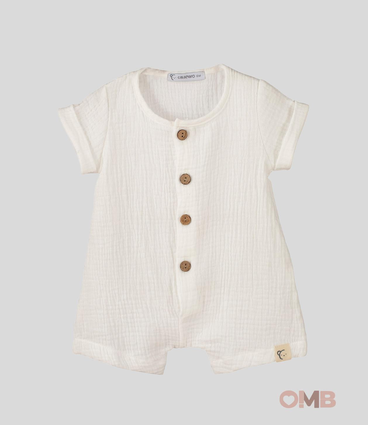 Salopette Neonato Calamaro Baby 32443 bianco 32443-B BIANCO CALAMARO BABY
