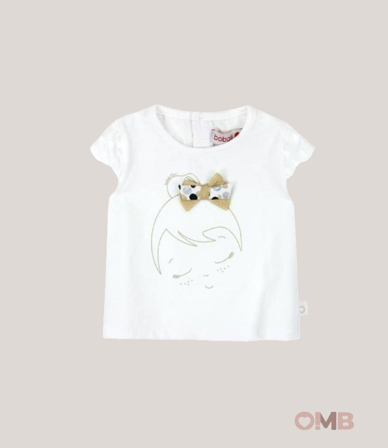 T-shirt Boboli Neonata 705259 bianca 705259 BIANCO BOBOLI 