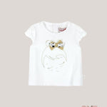 T-shirt Boboli Neonata 705259 bianca 705259 BIANCO BOBOLI 