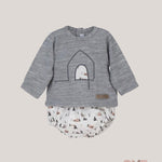 Completo neonato Calamaro Baby 17760 grigio 17760 GRIGIO CALAMARO BABY 