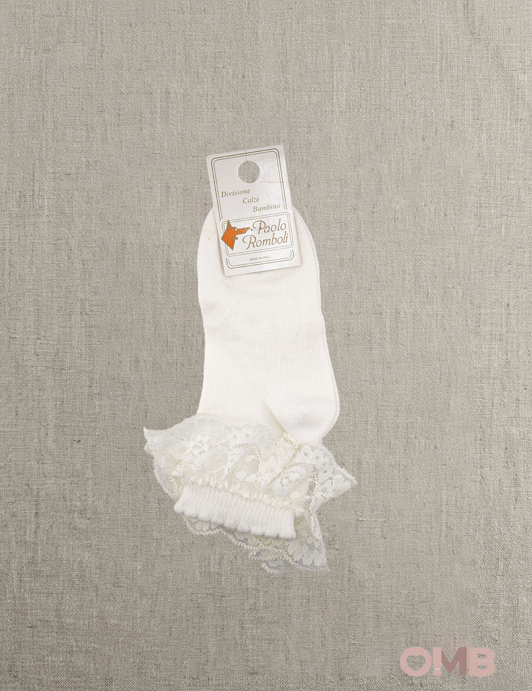 Calzini bambina PAOLO ROMBOLI BAC66 Ecru<BR/> BAC66 ECRU PAOLO ROMBOLI 