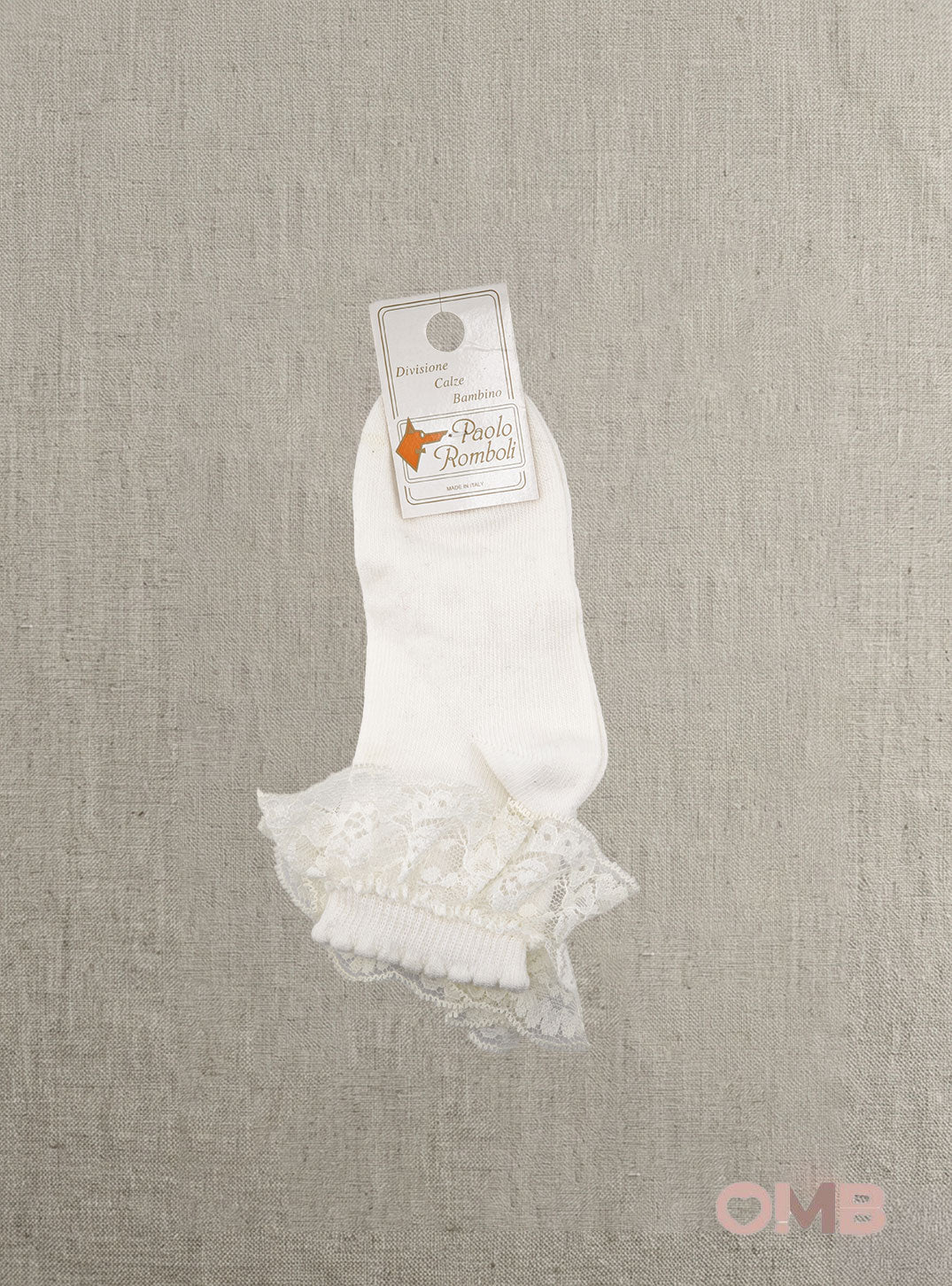Calzini bambina PAOLO ROMBOLI BAC66 Ecru<BR/> BAC66 ECRU PAOLO ROMBOLI 