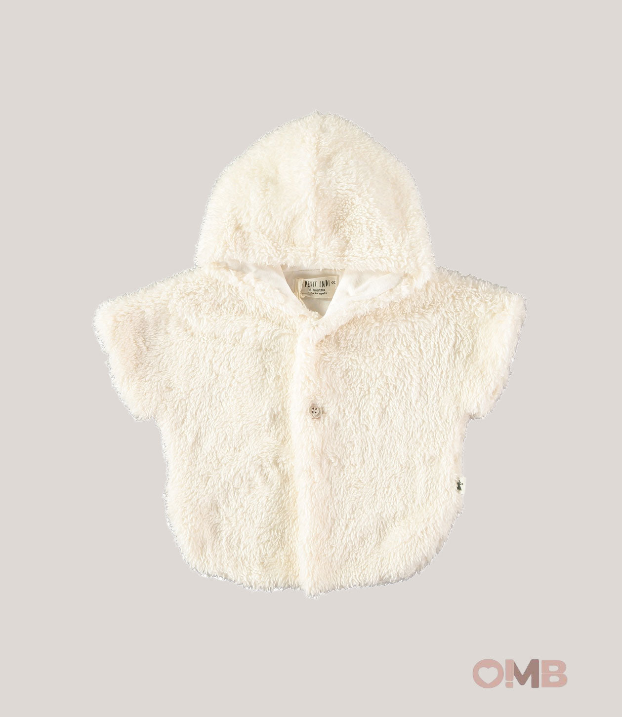 Poncho Petit Indi neonata 16.37 panna 16.37 PANNA PETIT INDI 