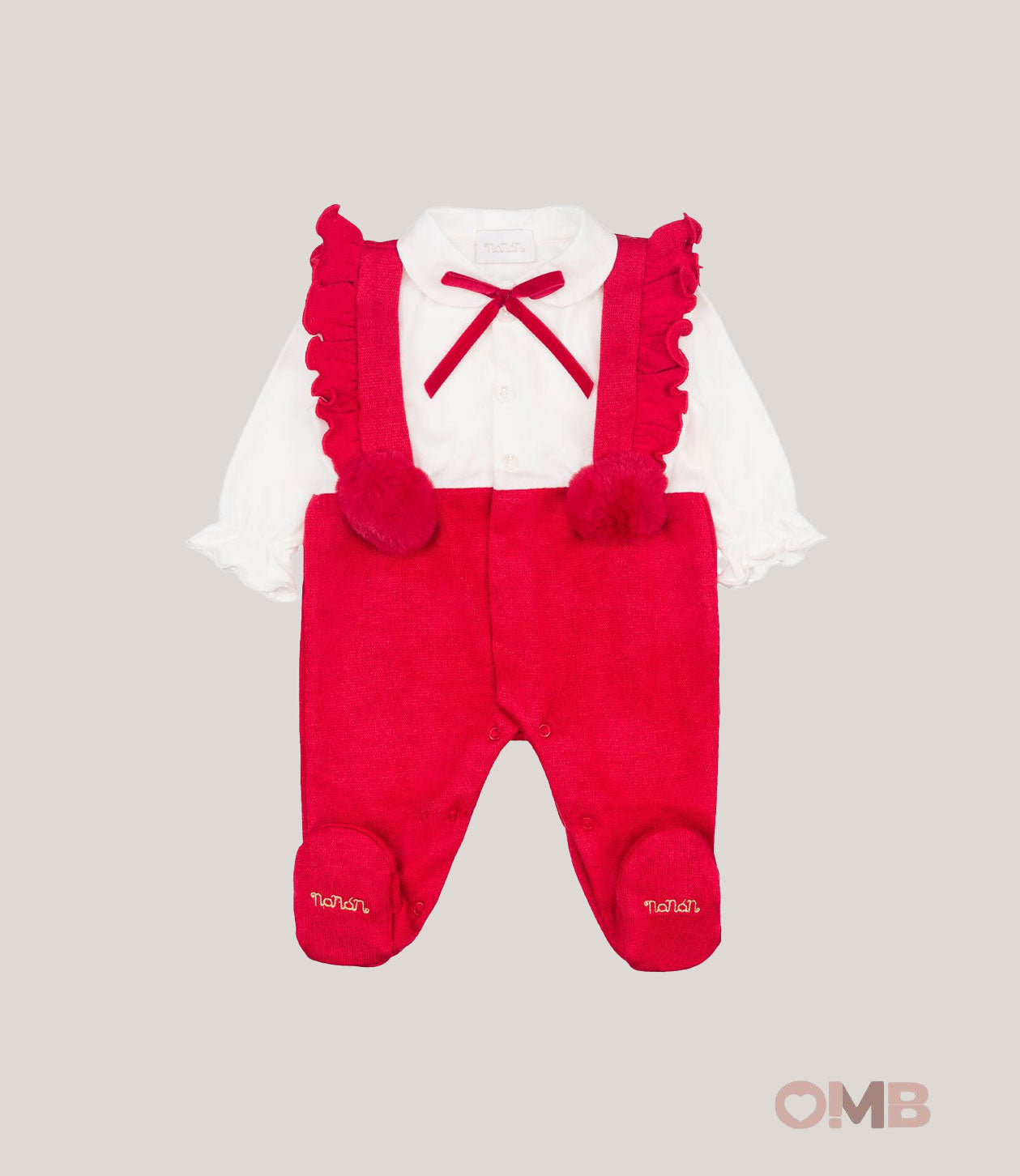 Tutina Neonata Nanan 513 bianco rosso 513 ROSSO NANAN 