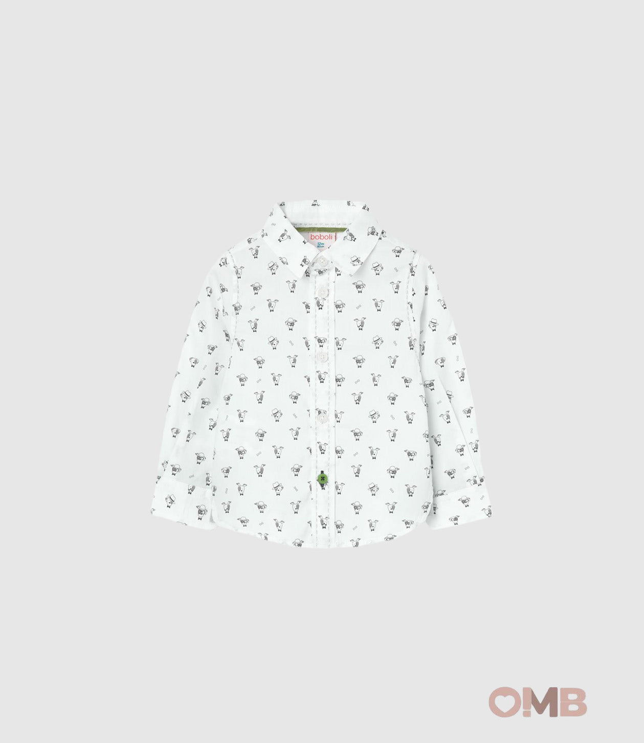 Camicia BOBOLI bambino 719232 Bianca<BR/> 719232 CANE BOBOLI 