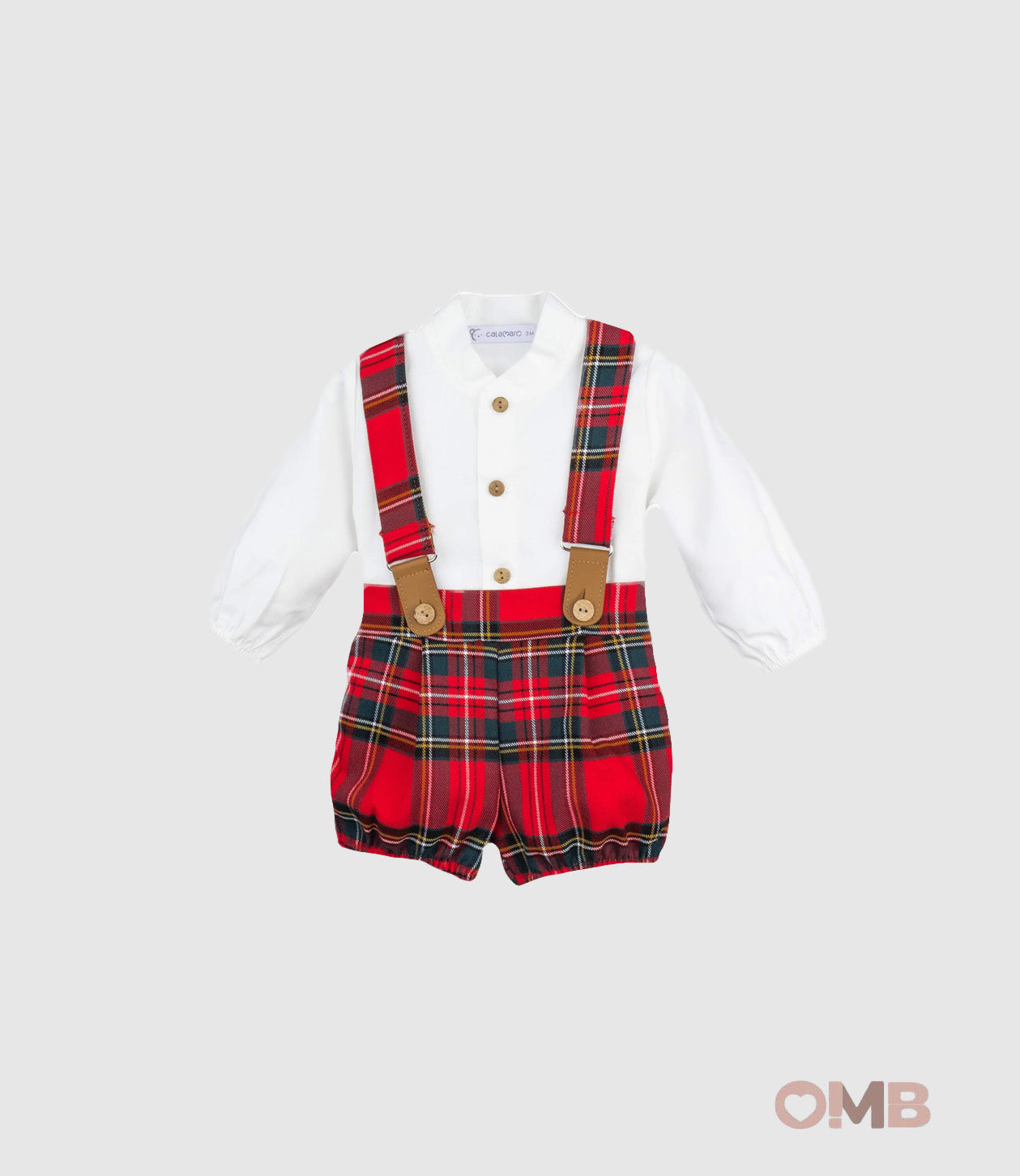 Completo CALAMARO BABY neonato 11092 Rosso 11092 SCOZZESE CALAMARO BABY 