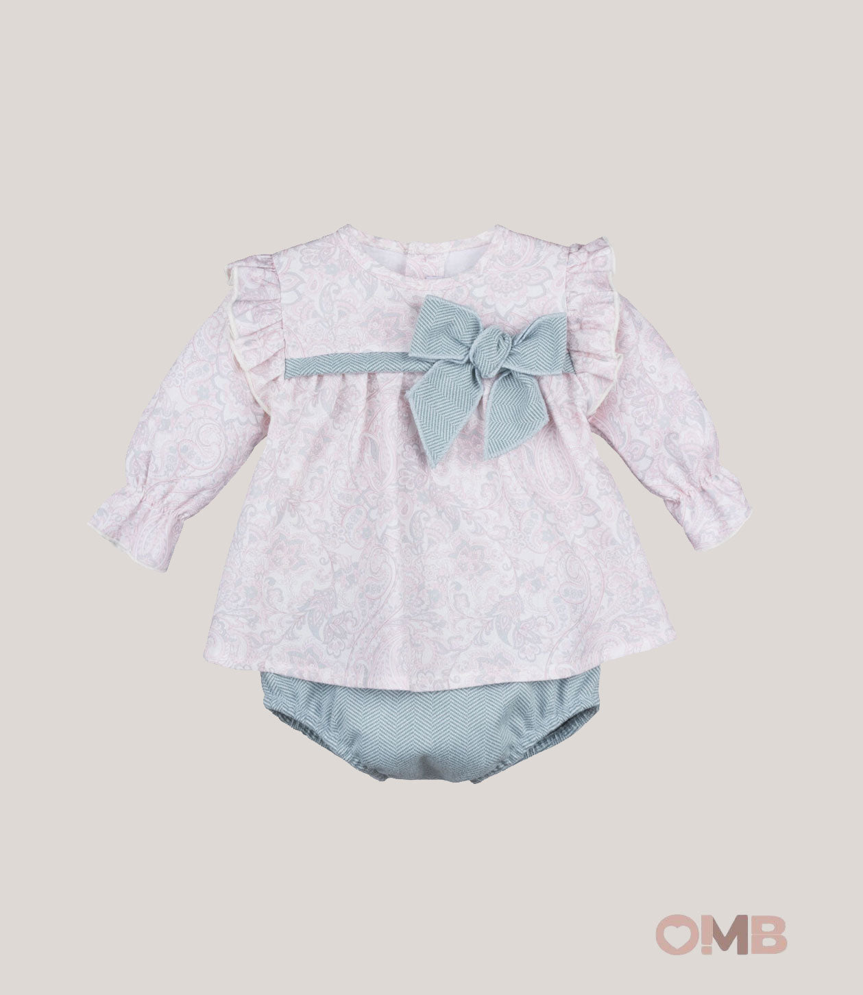 Completo CALAMARO BABY neonata 22068 verde salvia 22068 VERDE CALAMARO BABY 