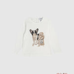 T-shirt MAGIL bambina 26055 Bianca 26055 BULLDOG MAGIL 