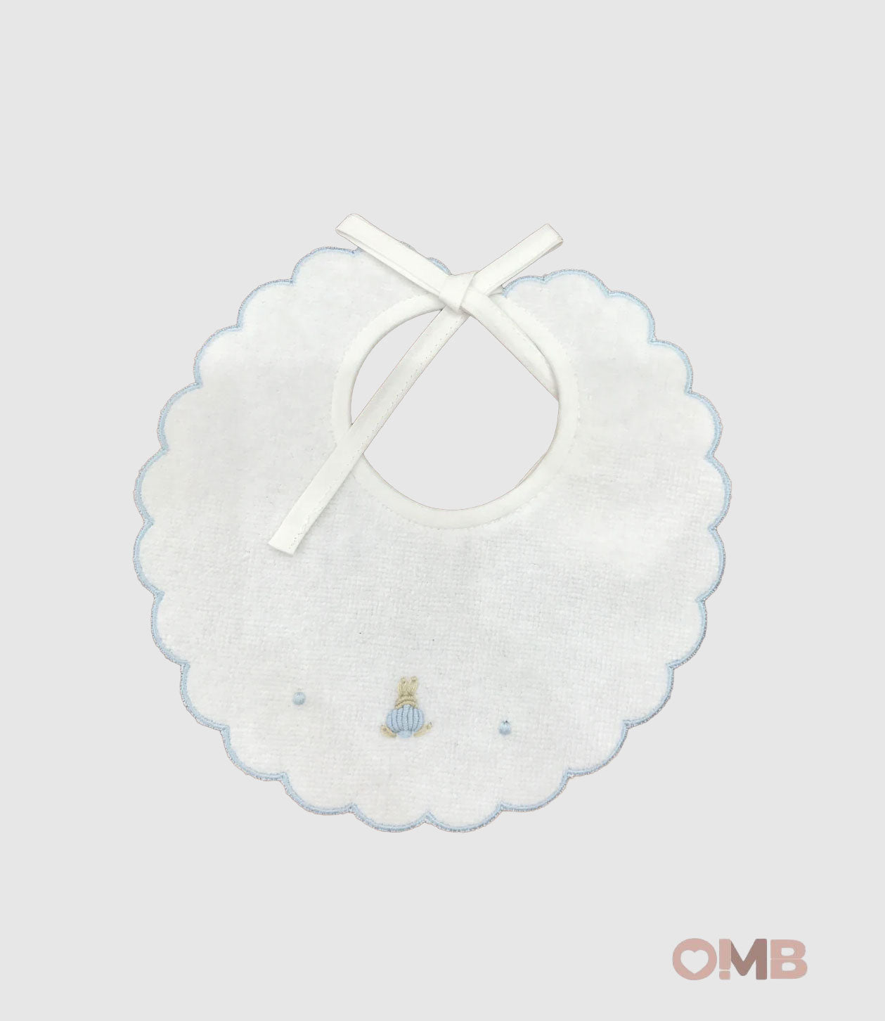 Bavaglino Neonato PEPECE' 305 Bianco<BR/> 305 CIELO PEPECE' 