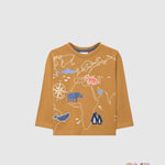 T-shirt Boboli bambino 302072 Senape 302072 SENAPE BOBOLI 