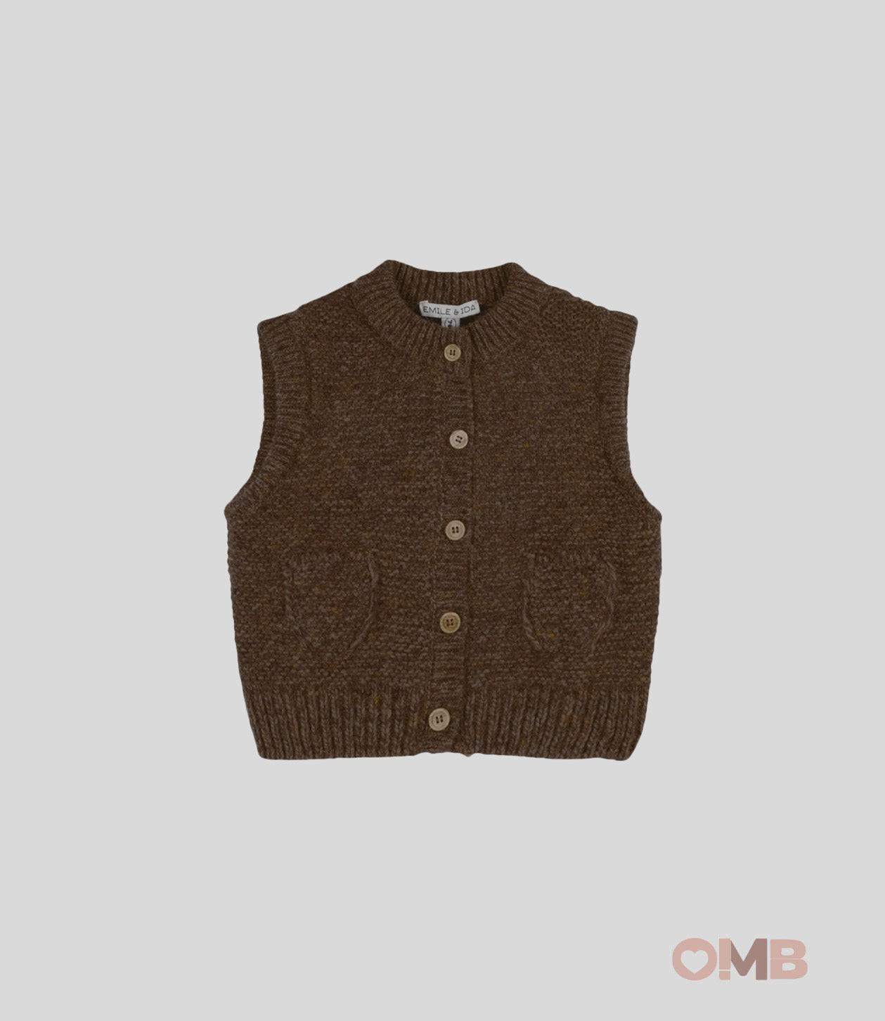 Gilet Emile et Ida neonata AC130 Cioccolato AC130 CIOCCOLATO EMILE ET IDA 