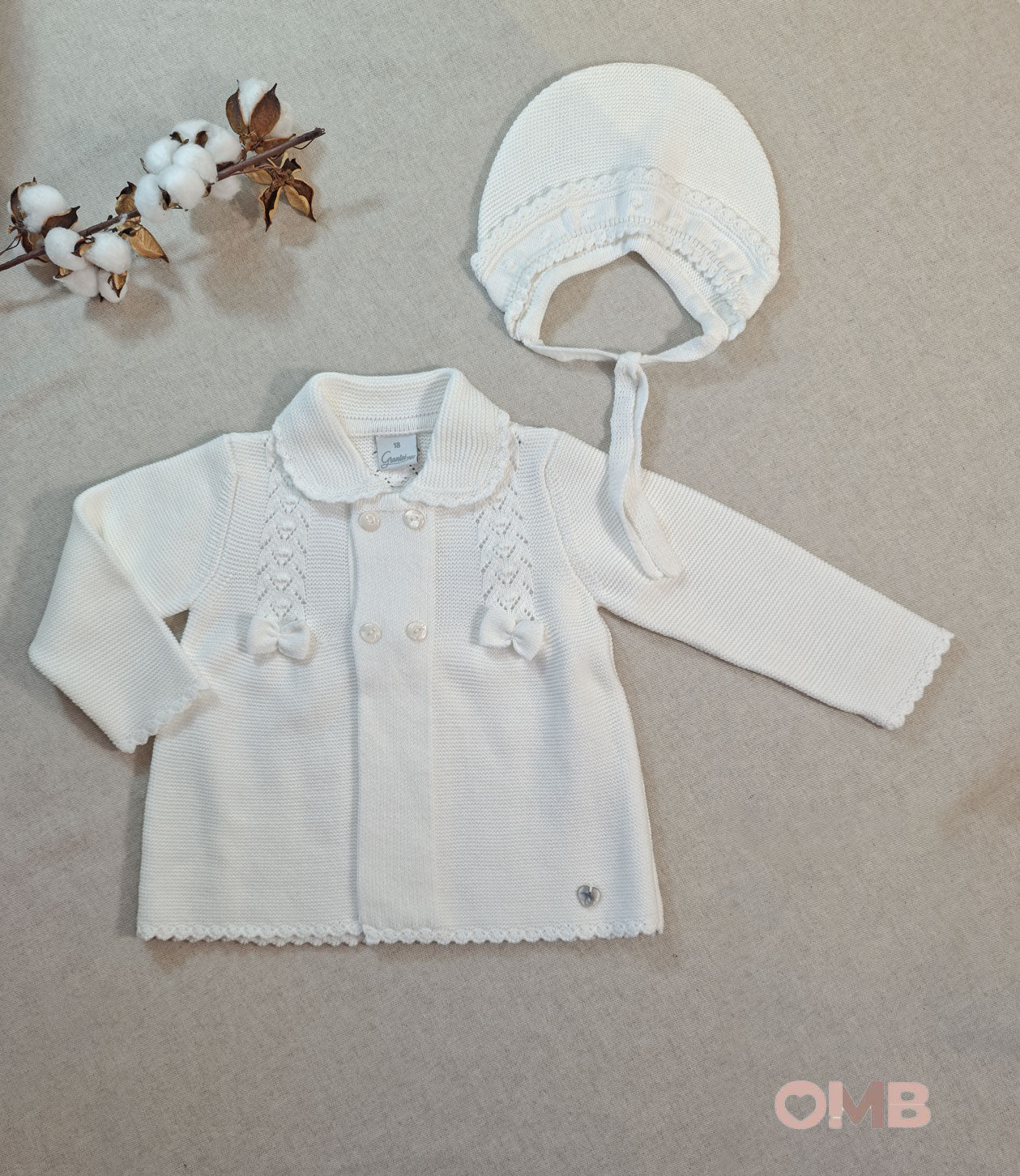Cardigan neonata GRANLEI 225240 Panna 225-240. PANNA GRANLEI 