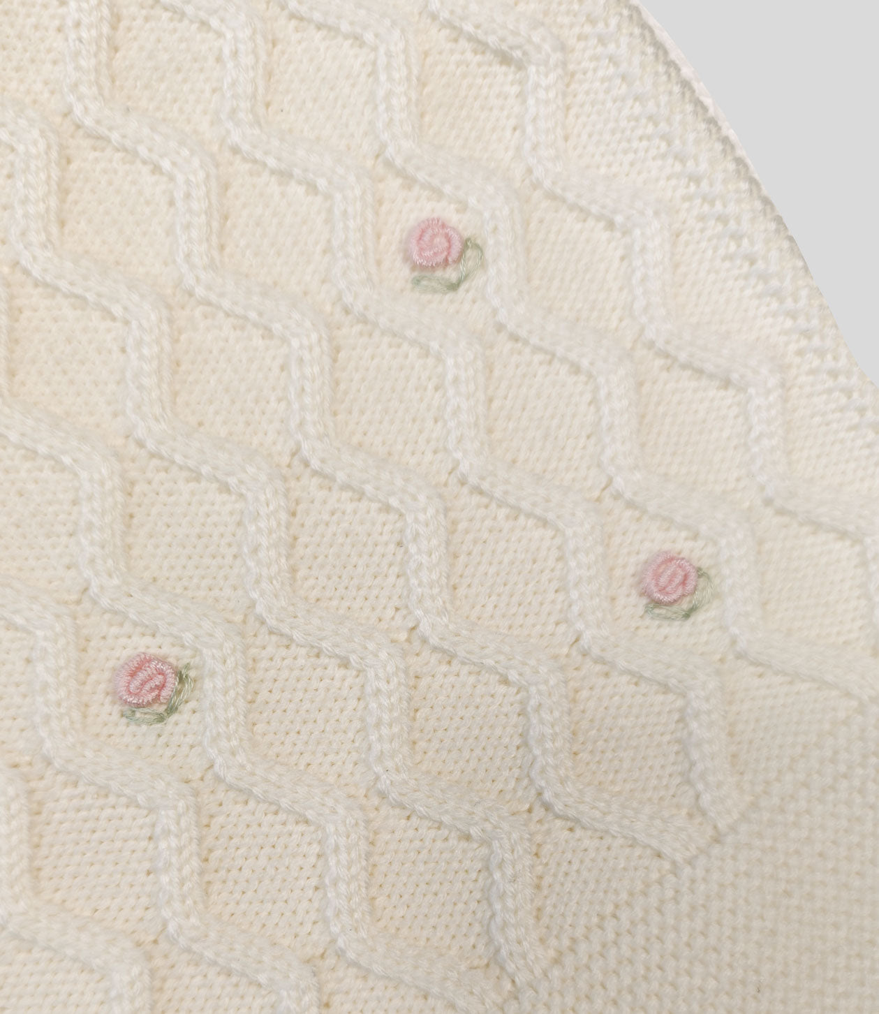 Coperta Neonata PEPECE' 2410 Bianca<BR/> 2410 BCO-ROSA PEPECE' 