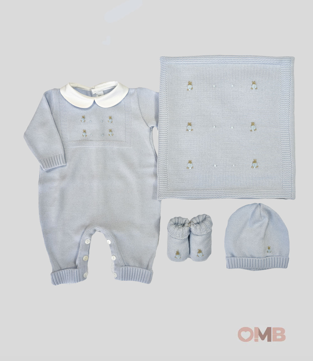 Coperta Neonato PEPECE' 2480 Celeste 2480 CONIGLI PEPECE' 