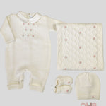 Cappello Neonata PEPECE' 777 Bianco<BR/> 777 BCO-ROSA PEPECE' 