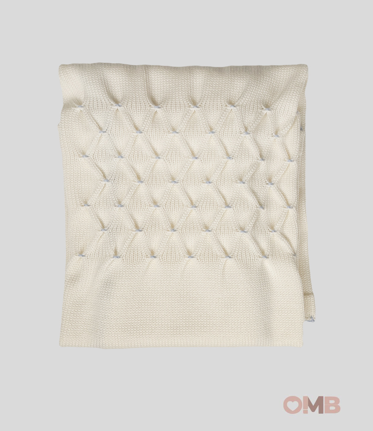 Coperta Neonato Primodi Bebè 3516 panna azzurro 3516.1SU PANNA PRIMODI BEBE 
