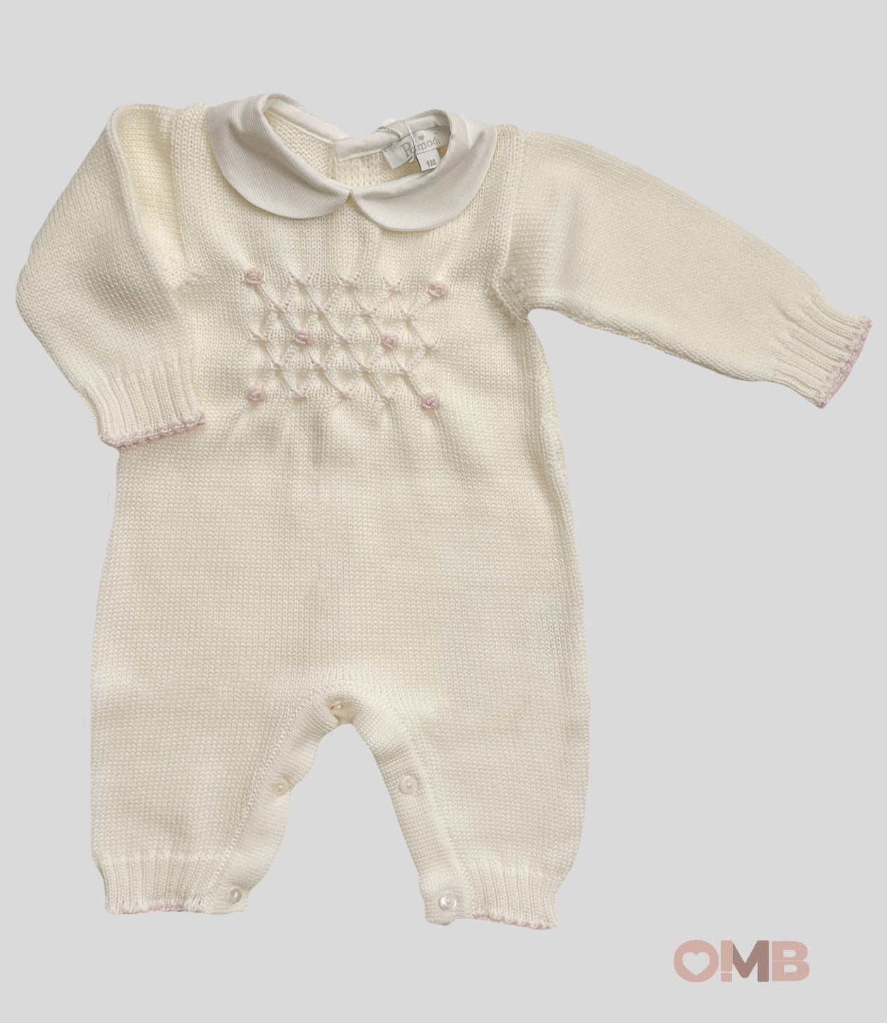 Tutina Neonata Primodi Bebè 3517 panna rosa 3517 ROSELLINA PRIMODI BEBE 