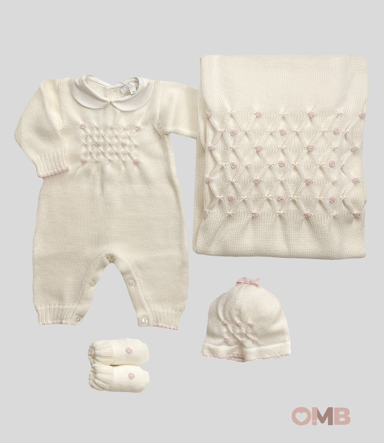 Tutina Neonata Primodi Bebè 3517 panna rosa 3517 ROSELLINA PRIMODI BEBE 