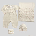 Tutina Neonata Primodi Bebè 3517 panna rosa 3517 ROSELLINA PRIMODI BEBE 