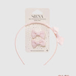 Cerchietto e fermagli SIENA neonata 7439 Rosa 7439 PASTELLO SIENA 