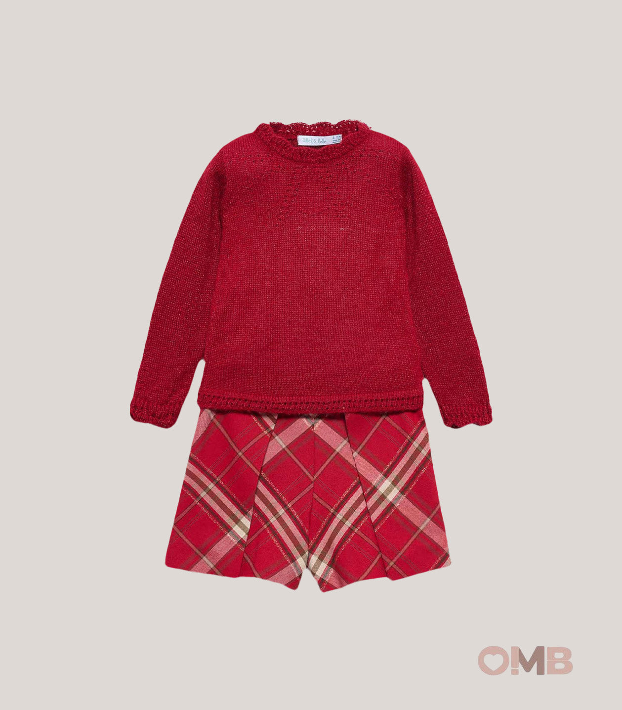 Completo bambina ABEL&LULA 5746 Rosso 5746 QUADRI ABEL&LULA 