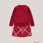 Completo bambina ABEL&LULA 5746 Rosso 5746 QUADRI ABEL&LULA 
