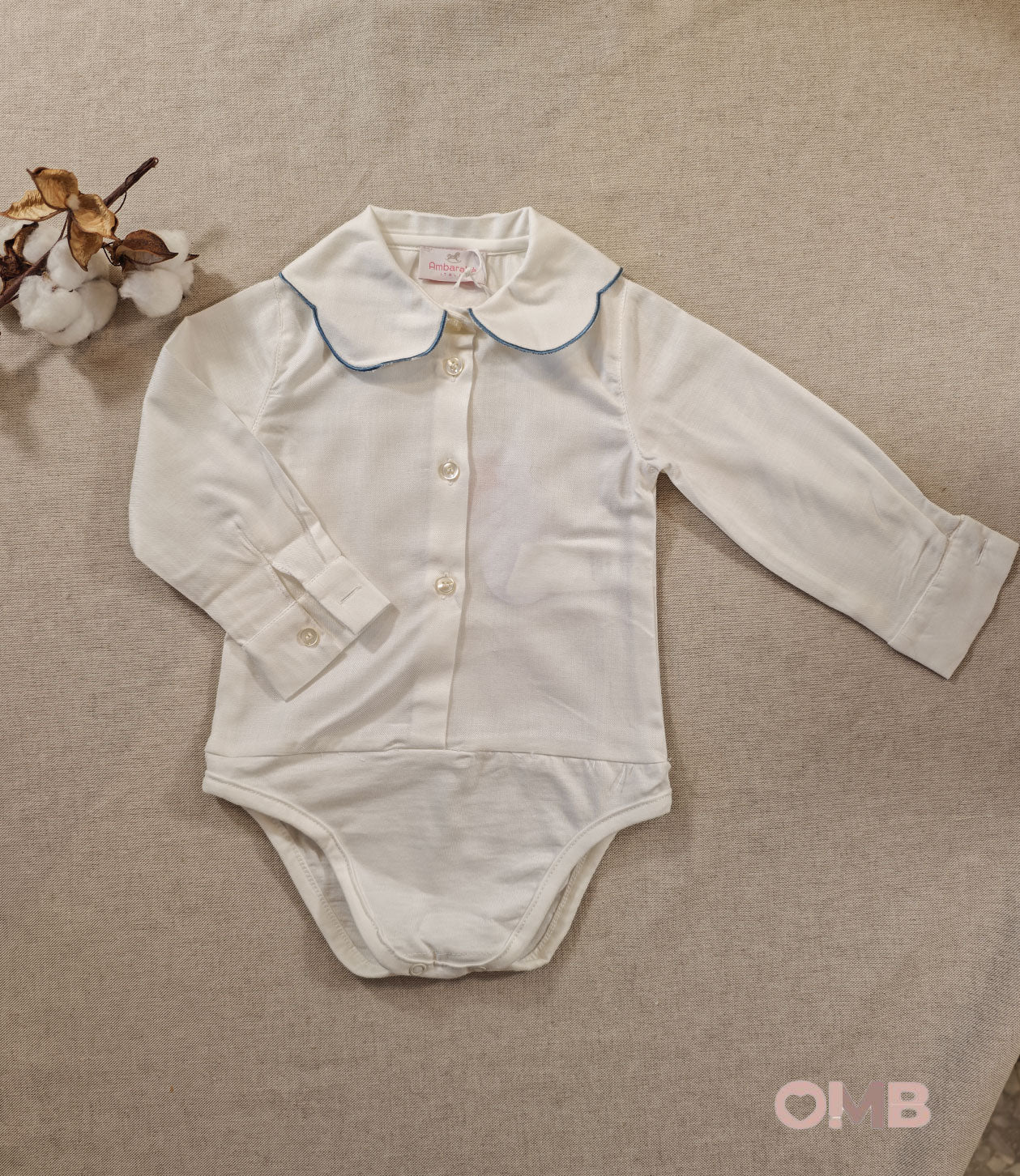 Body camicia neonata AMBARABA' FF42011 Bianco FF42011 BIANCA AMBARABA' 