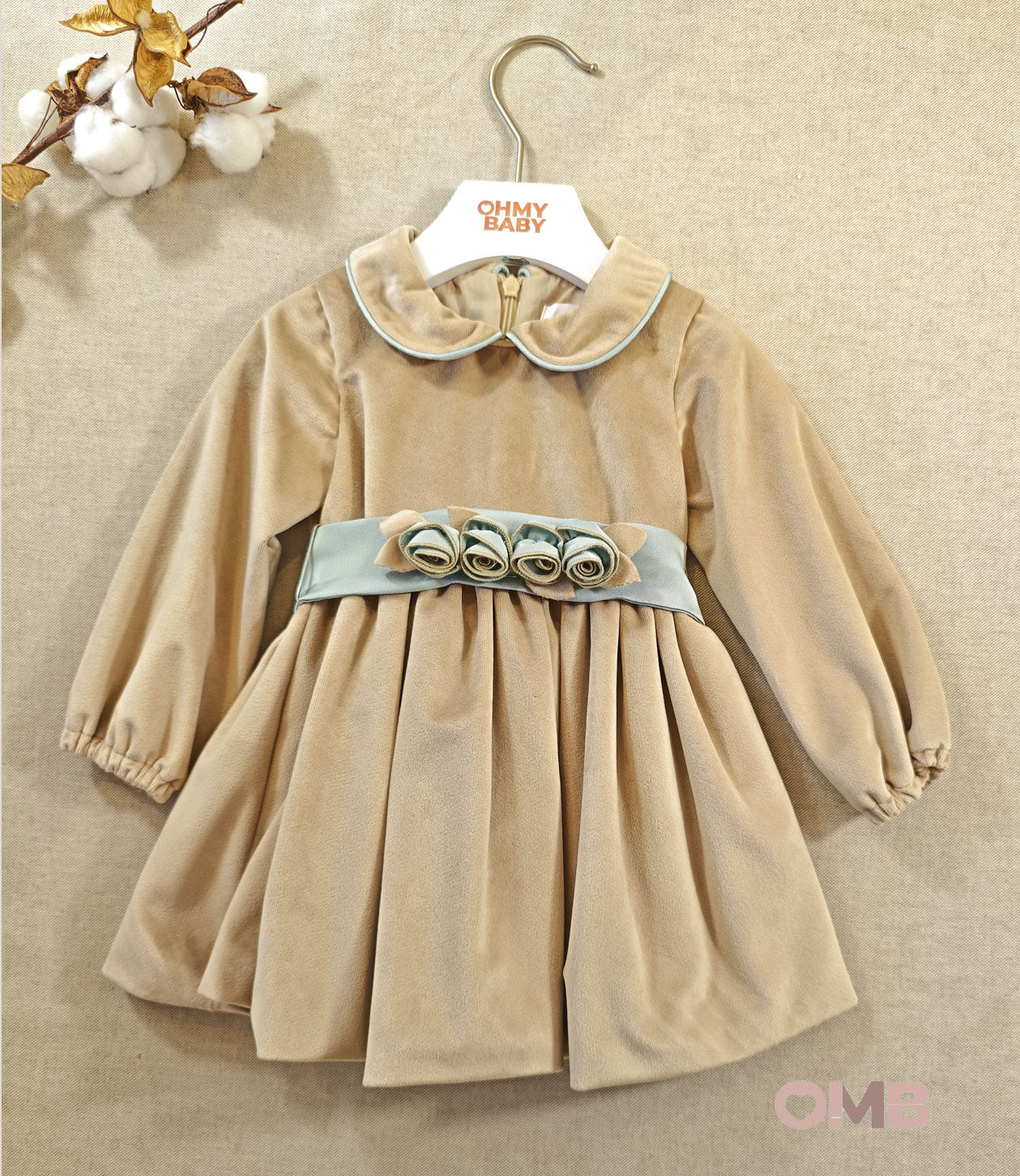 Abito neonata AMBARABA' FF42015 Beige<BR/> FF42015 BEIGE AMBARABA' 