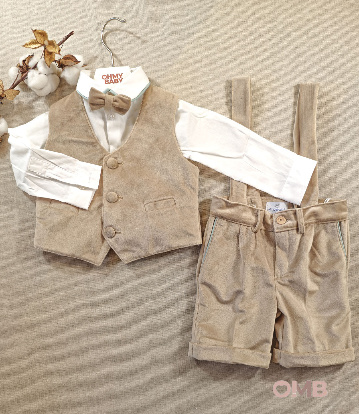 Completo neonato AMBARABA' FM42153152061065 Beige FM42153-152-061-065 BEIGE AMBARABA' 