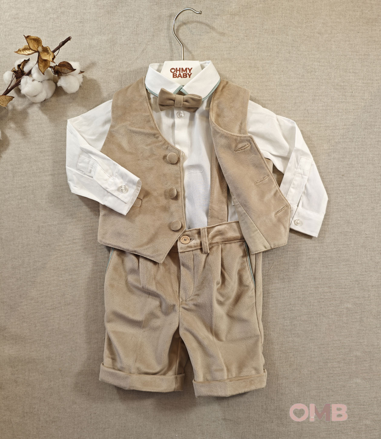 Completo neonato AMBARABA' FM42153152061065 Beige FM42153-152-061-065 BEIGE AMBARABA' 