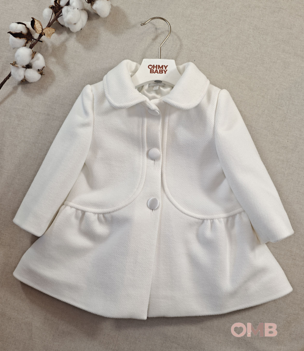 Cappotto neonata BABY A G3540 Bianco G3540 BIANCO BABY A. 