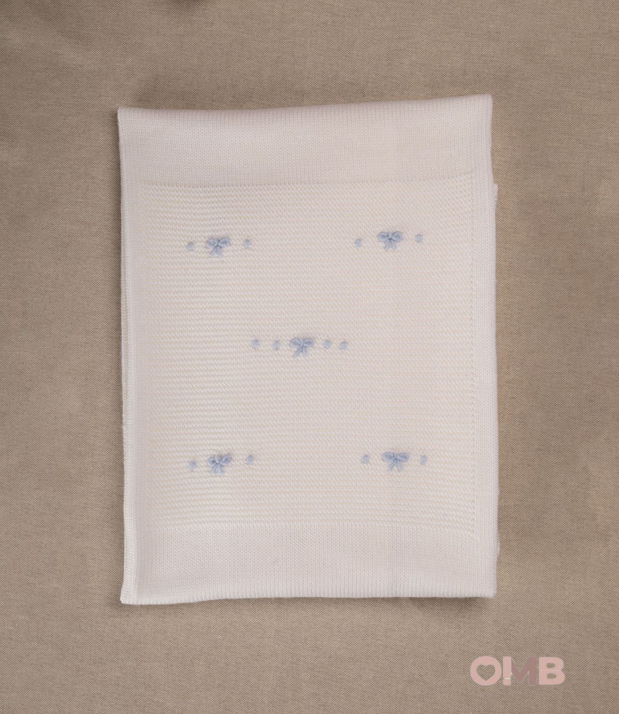 Coperta neonato BABY LORD 103NODINI Bianca 103NODINI BIANCO/CIELO BABY LORD 