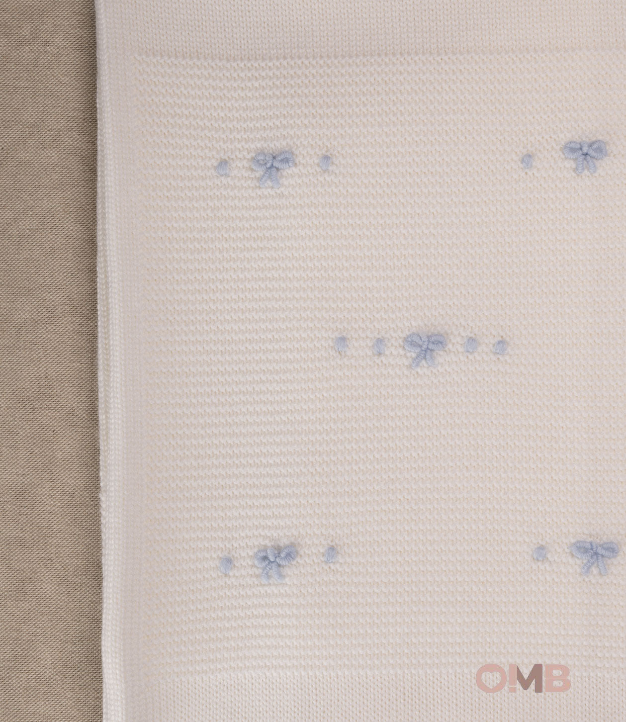 Coperta neonato BABY LORD 103NODINI Bianca 103NODINI BIANCO/CIELO BABY LORD 