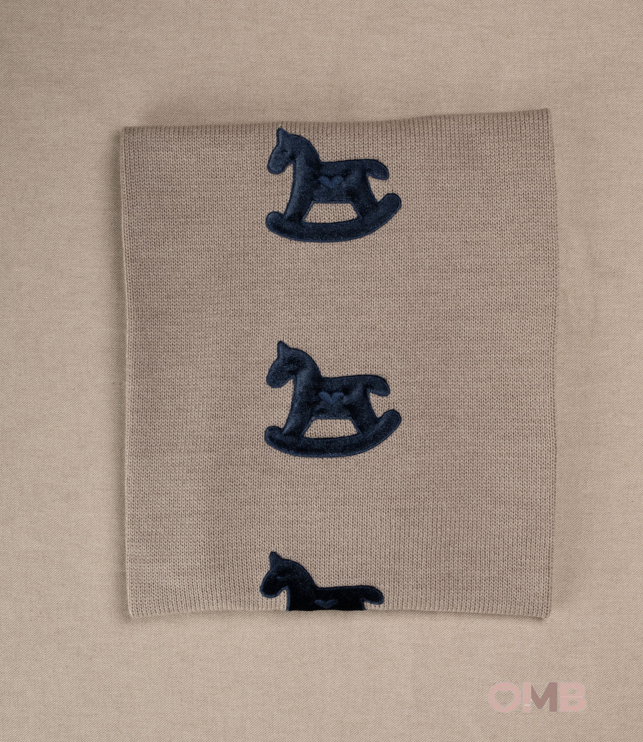 Coperta unisex BABY LORD 120CAVALLUCCIO Beige 120CAVALLUCCIO CORDA/BLU BABY LORD 