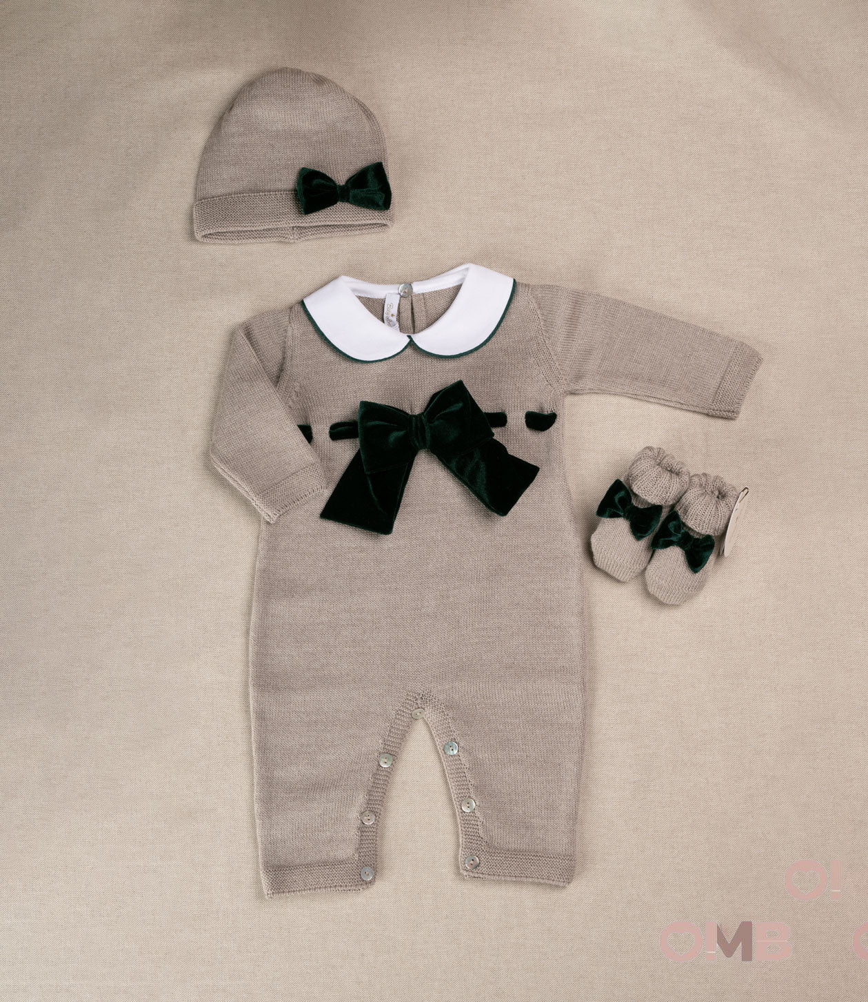 Set nascita neonata BABY LORD SETFIOCCOVERDE Beige SETFIOCCOVERDE CORDA/VERDONE BABY LORD 