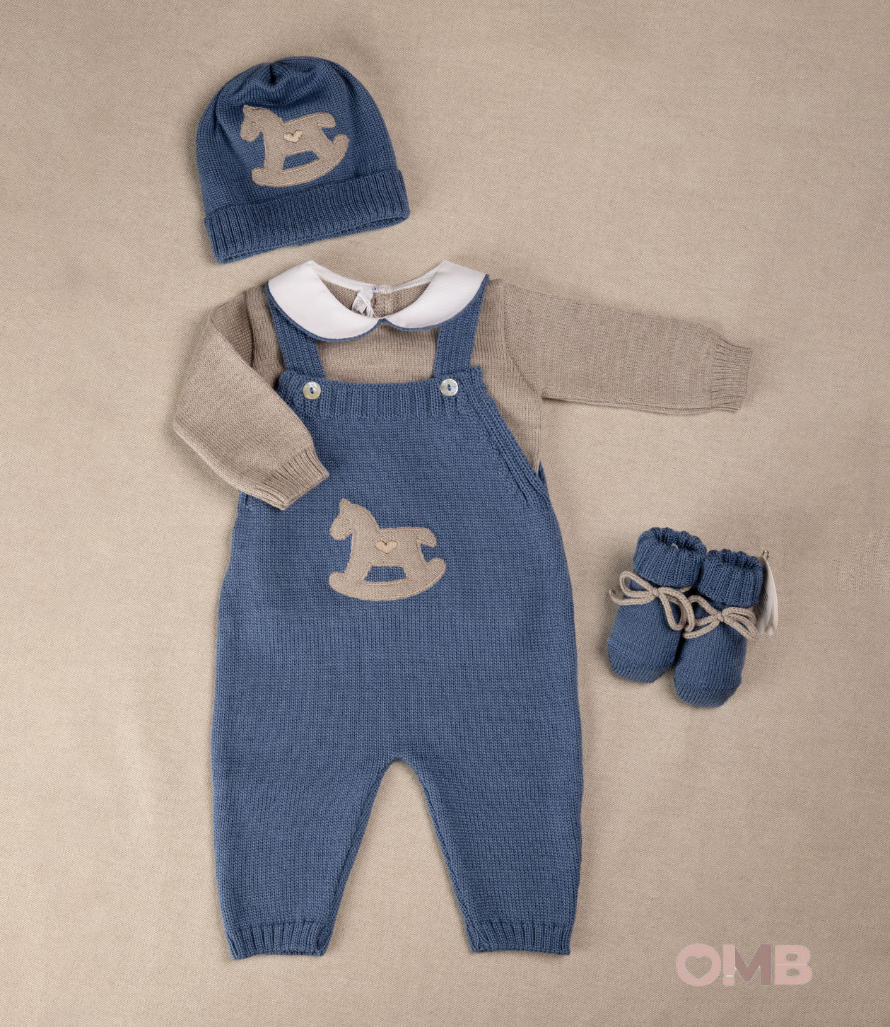 Set nascita neonato BABY LORD SETISLANDA Blu<BR/> SETISLANDA cavalluccio BABY LORD 