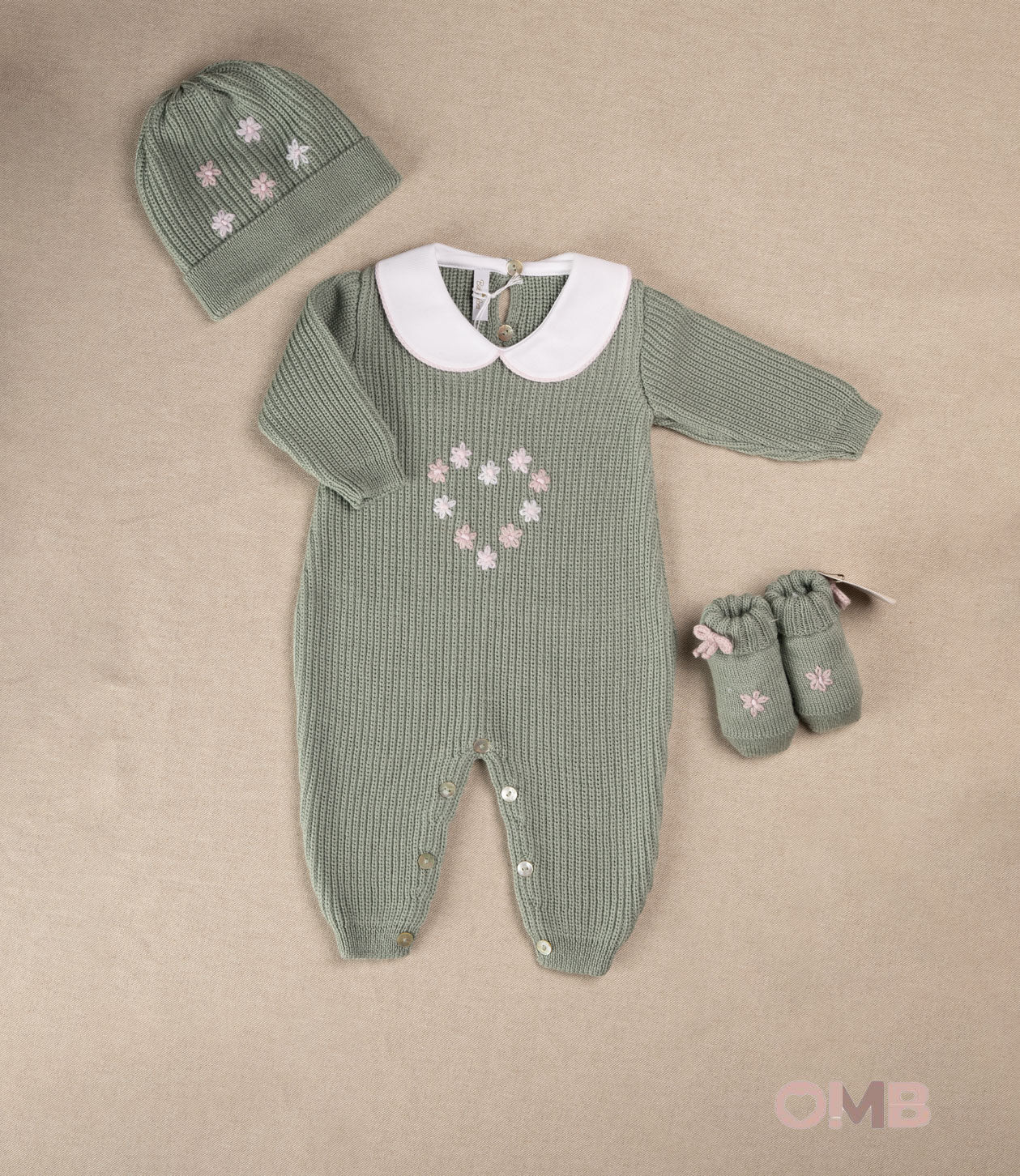 Set nascita neonata BABY LORD SETMARGHERITE Verde SETMARGHERITE VERDE BABY LORD 