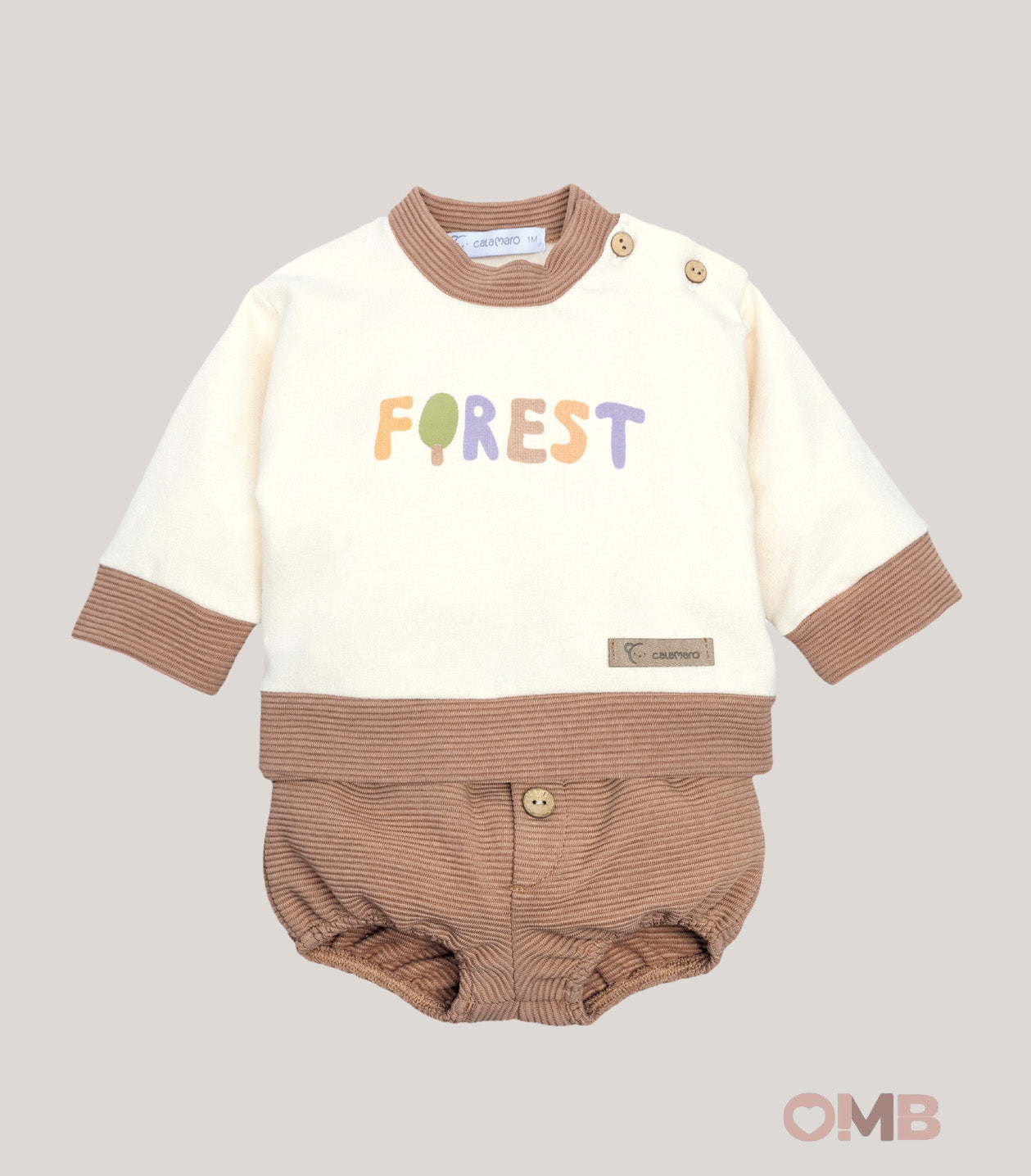 Completo neonato CALAMARO BABY 11412 Beige<BR/> 11412 BEIGE CALAMARO BABY 