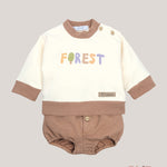 Completo neonato CALAMARO BABY 11412 Beige<BR/> 11412 BEIGE CALAMARO BABY 