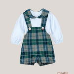 Salopette neonato CALAMARO BABY 11418 Verde 11418 QUADRI CALAMARO BABY 