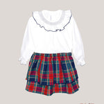 Completo bambina CALAMARO BABY 11443A Fantasia 11443A QUADRI CALAMARO BABY 