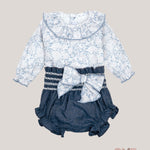 Completo neonata CALAMARO BABY 11444 blu<BR/> 11444 BLU CALAMARO BABY 
