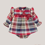 Completo neonata CALAMARO BABY 22136 Bordeaux 22136 QUADRI CALAMARO BABY 