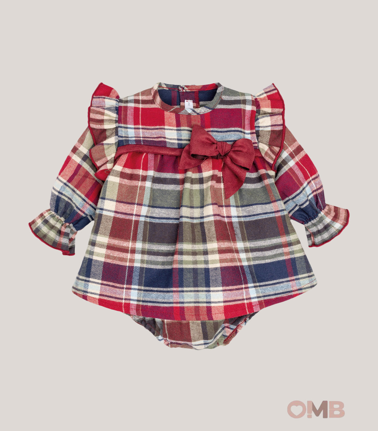Completo neonata CALAMARO BABY 22136 Bordeaux 22136 QUADRI CALAMARO BABY 