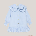 Abito bambina CALAMARO BABY A21007 Celeste A21007 CELESTE CALAMARO BABY 