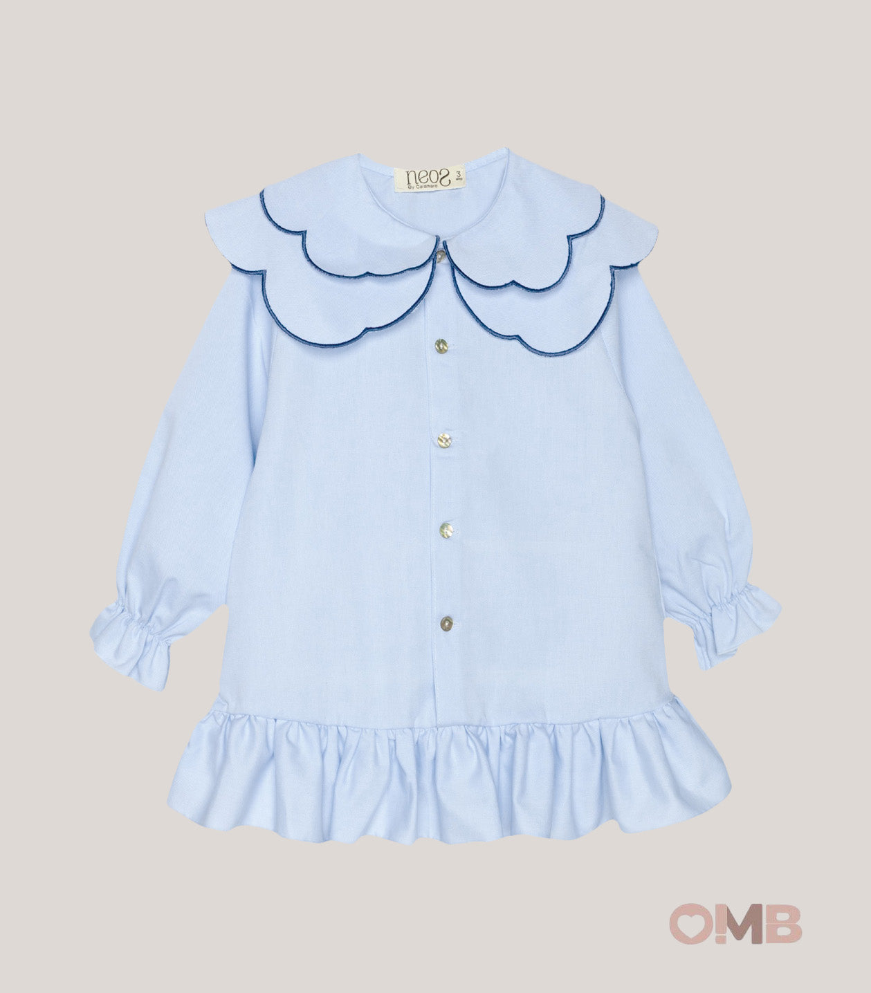 Abito bambina CALAMARO BABY A21007 Celeste A21007 CELESTE CALAMARO BABY 