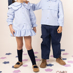 Abito bambina CALAMARO BABY A21007 Celeste A21007 CELESTE CALAMARO BABY 