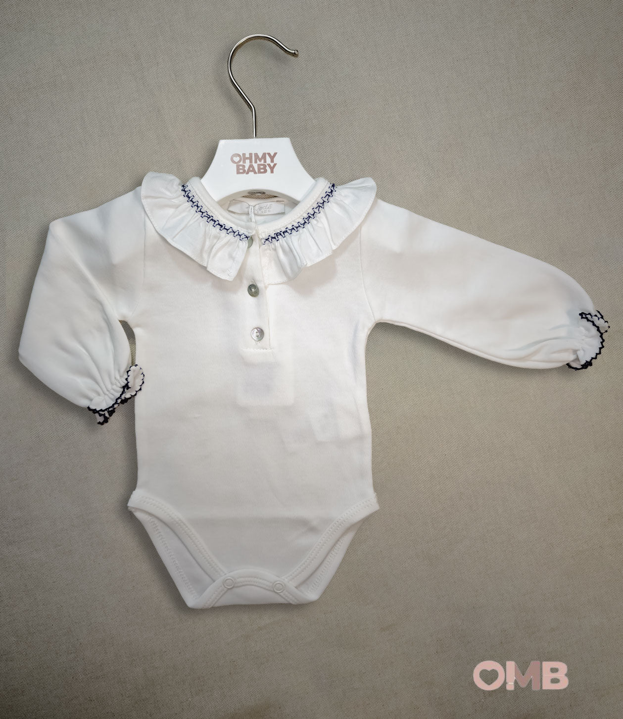 Body neonato unisex Coccodè C64099 panna blu C64099 PANNA/BLU COCCODE 