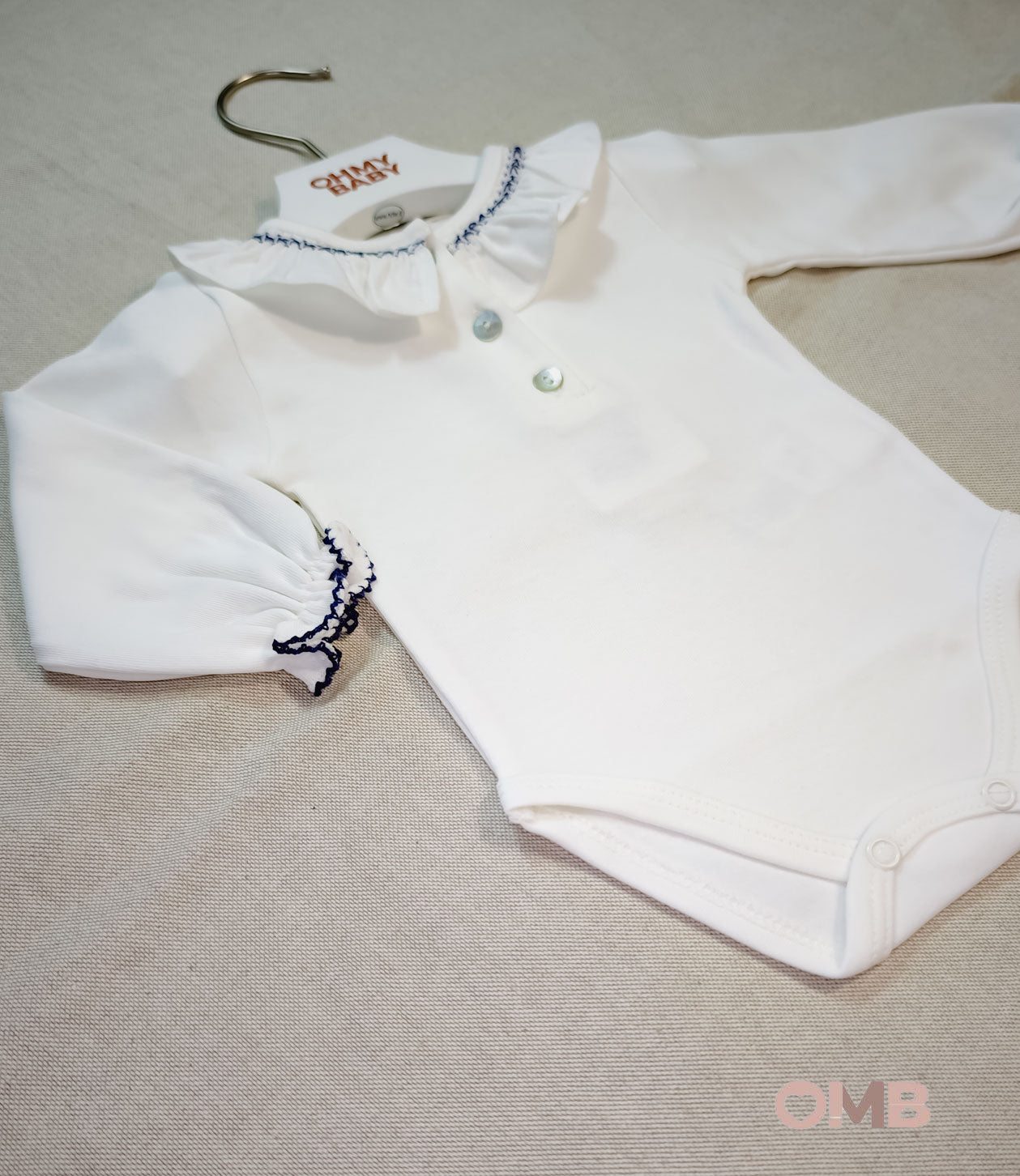 Body neonato unisex Coccodè C64099 panna blu C64099 PANNA/BLU COCCODE 