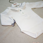 Body neonato unisex Coccodè C64099 panna blu C64099 PANNA/BLU COCCODE 